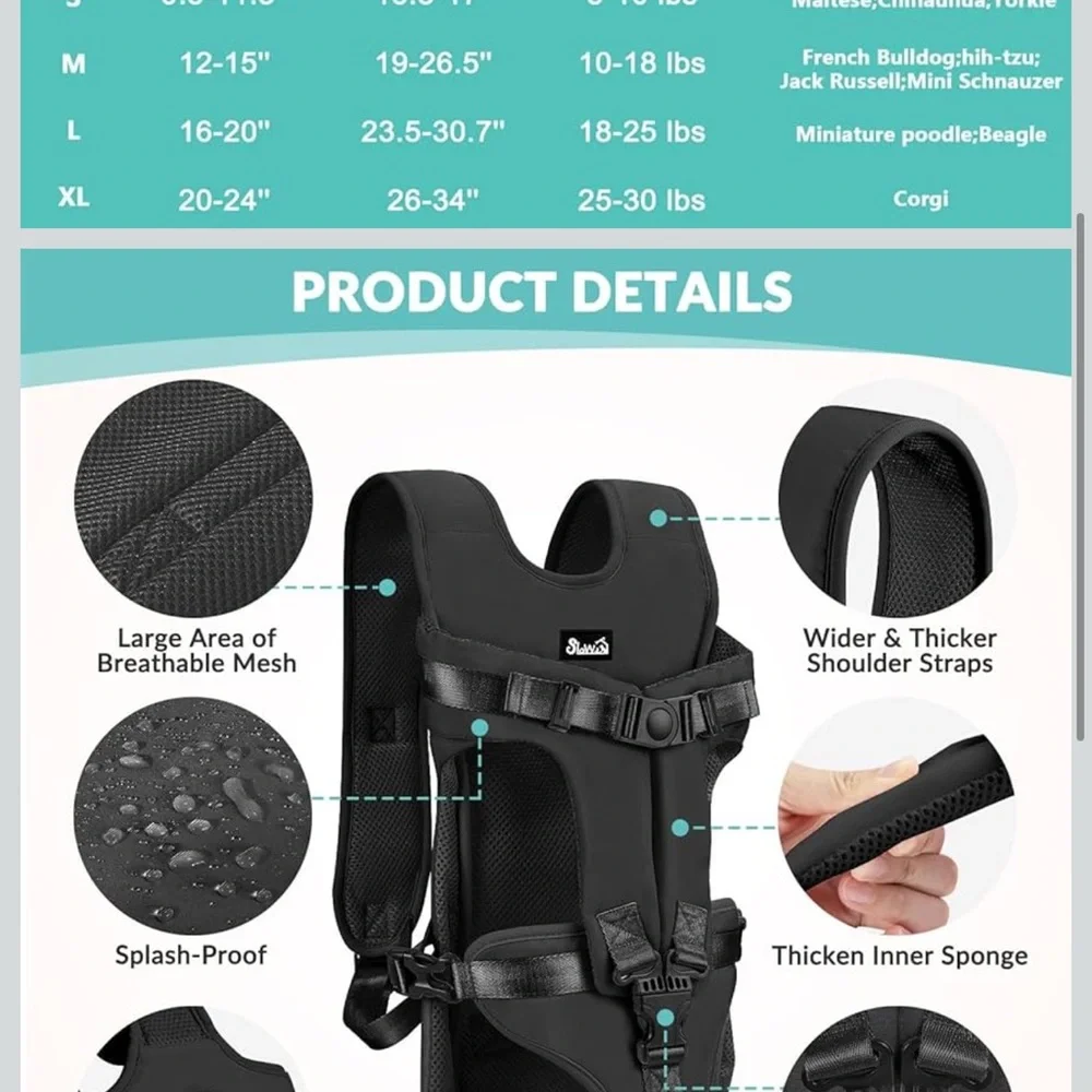 Black Wearable Puppy Carrier